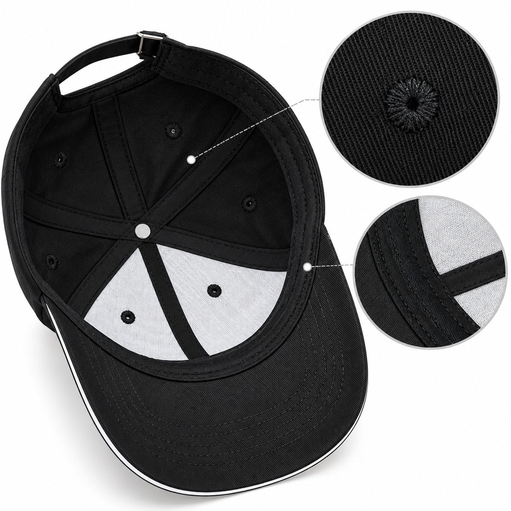 GWM TANK baseball cap interior showing fabric texture and sweatband detail