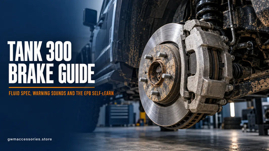 TANK 300 brake guide showing front vented brake disc and caliper