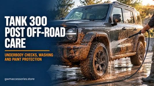 GWM Tank 300 post off-road care with underbody washing and paint protection