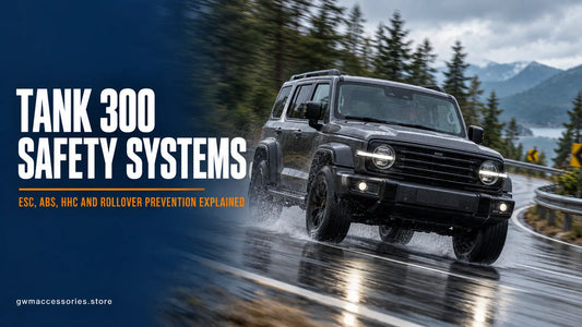 TANK 300 safety systems explained including ESC ABS HHC and rollover prevention