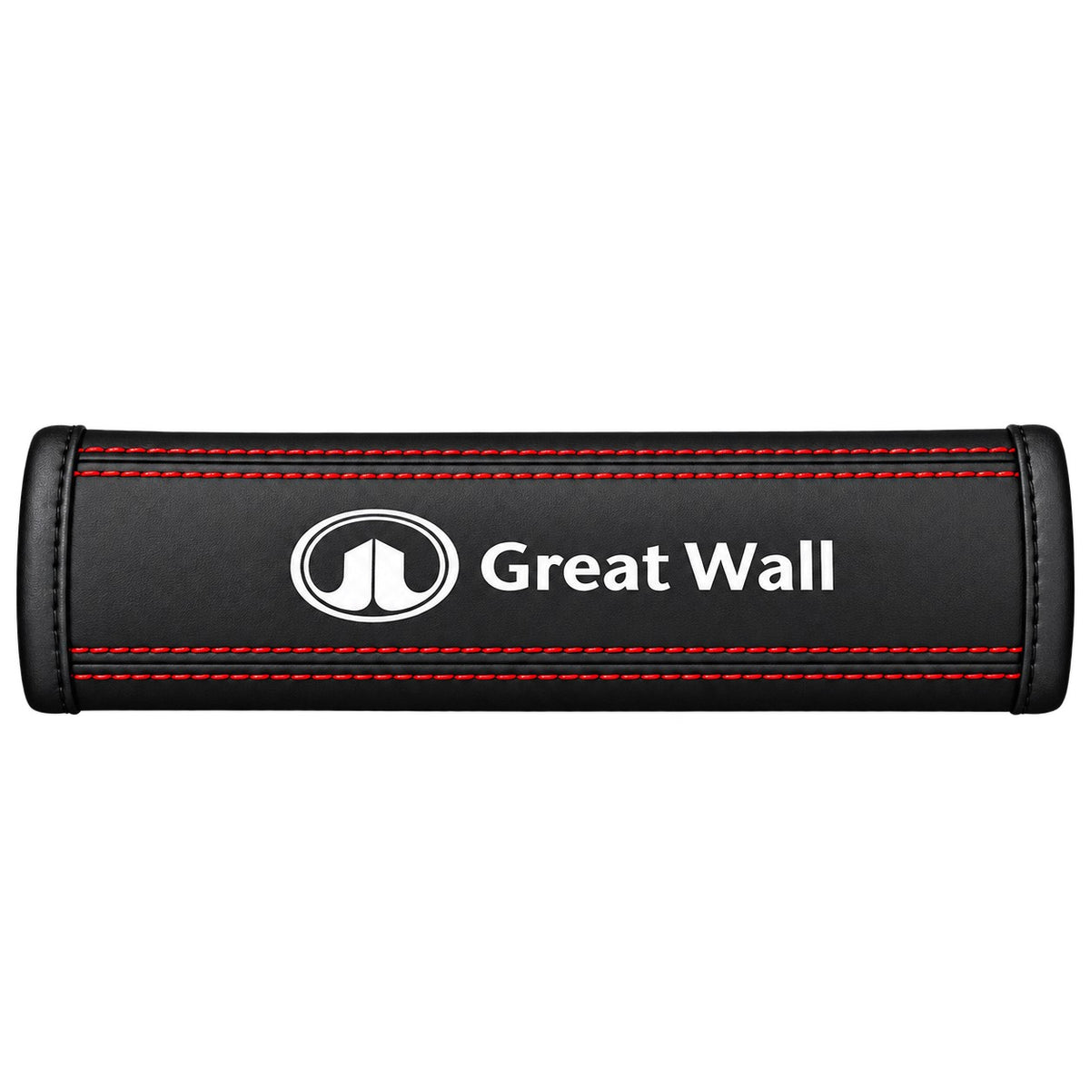 Great Wall leather seat belt shoulder cover pad with red stitching
