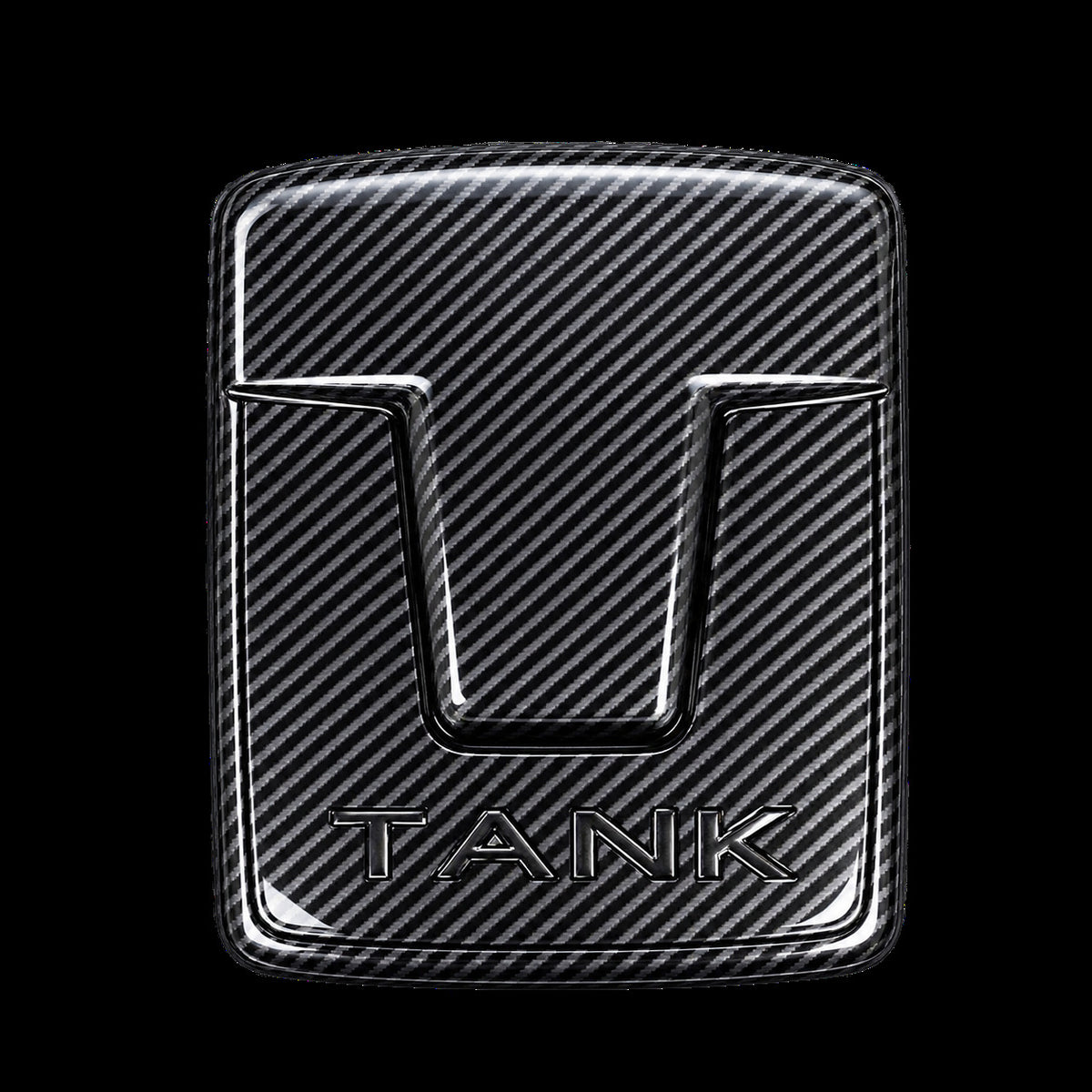 GWM TANK 300 Carbon Grain TANK emblem badge installed on the front grille