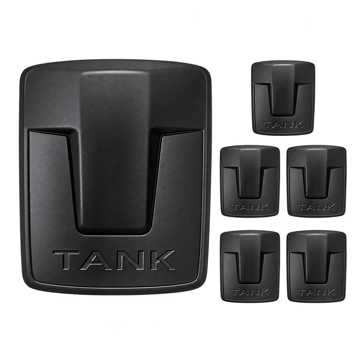 Great Wall Tank 300 3D ABS front emblem badge 6 piece set in black finish
