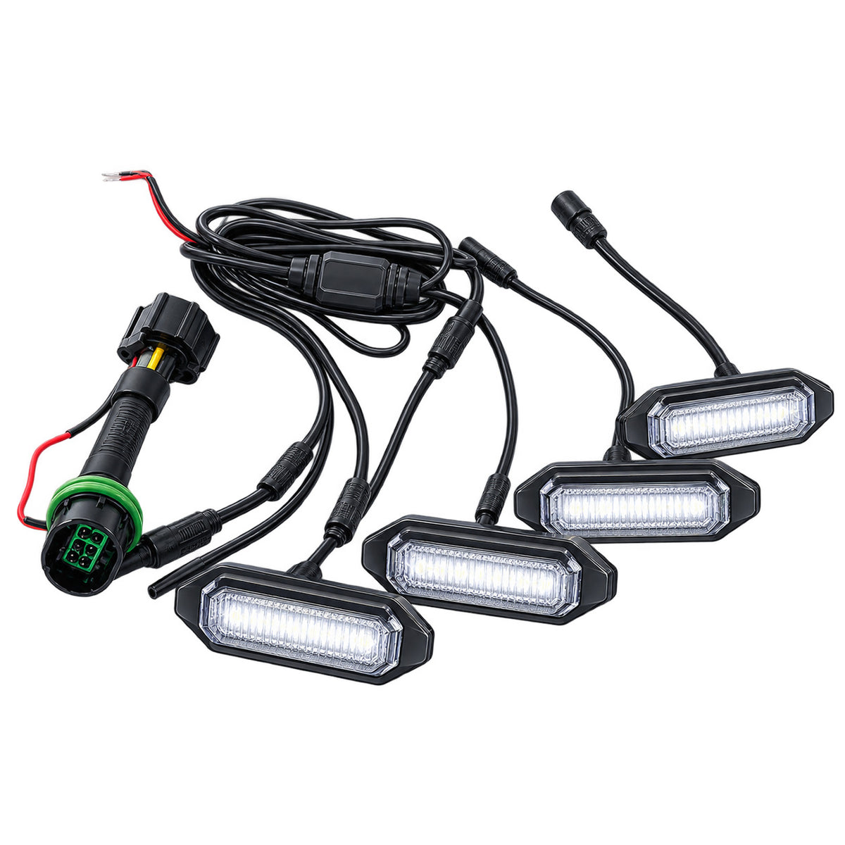 Great Wall TANK 300 grille white LED light kit with wiring harness and four LED lights