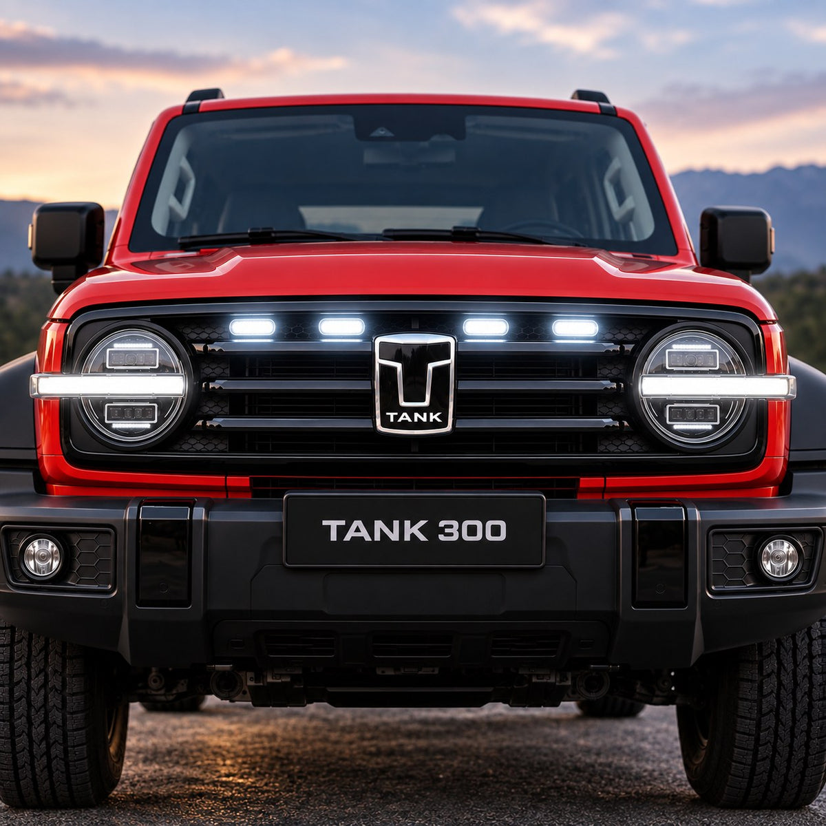 Great Wall TANK 300 Car Logo Sticker LED Light Streamer Grille Emblem Exterior Accessory