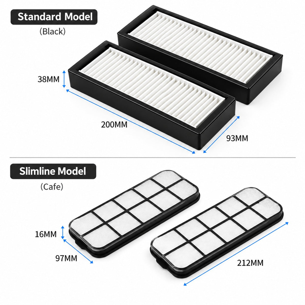 Great Wall Tank 300 tailgate air filter standard and slimline dimensions