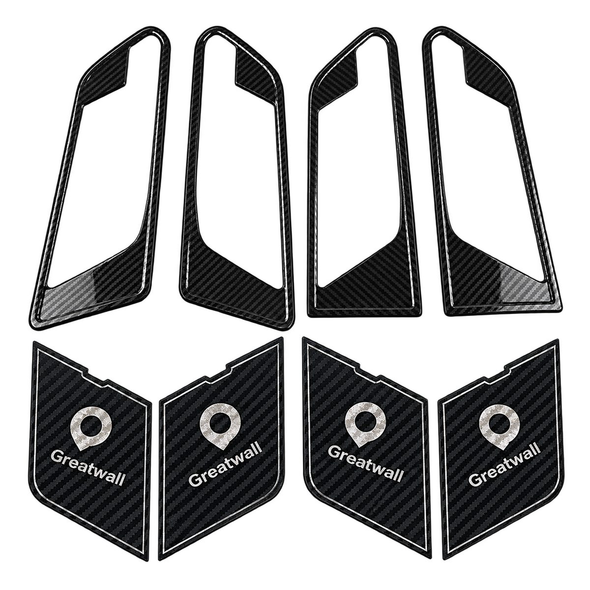 GWM Cannon 2024-2025 interior door handle cover in Carbon 3 finish