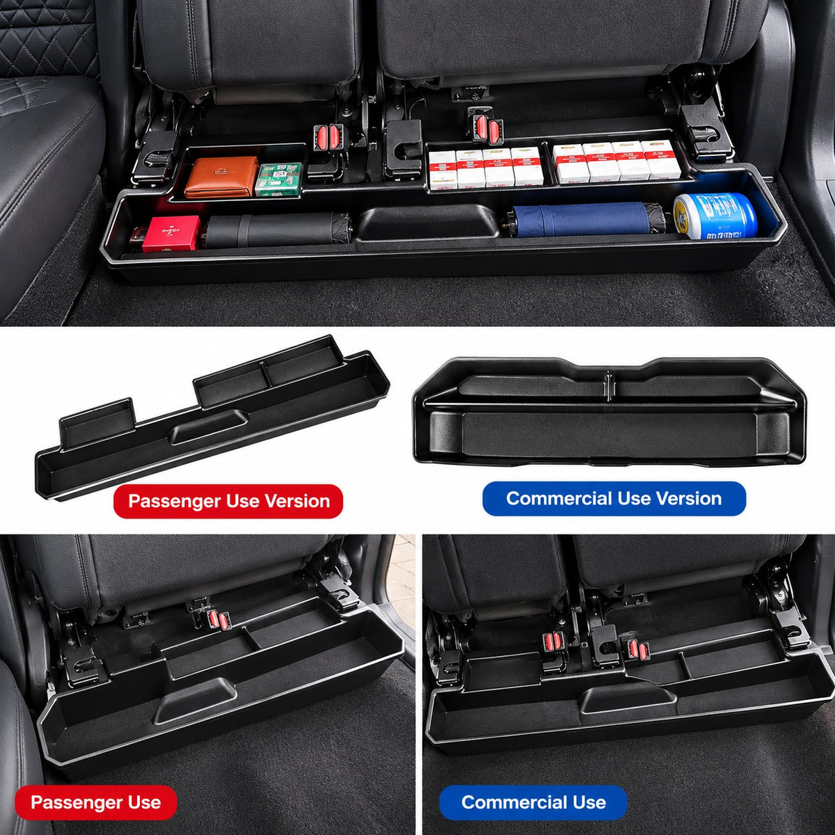 GWM Cannon 2025 passenger and commercial rear seat storage boxes installed under rear seats
