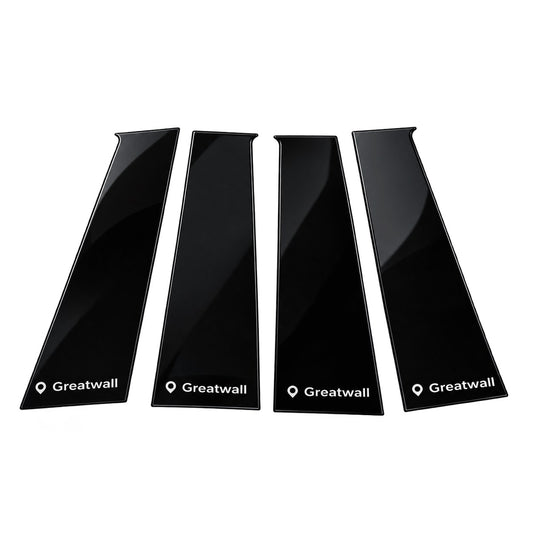 GWM Cannon black centre pillar trim set with four glossy black decorative strips