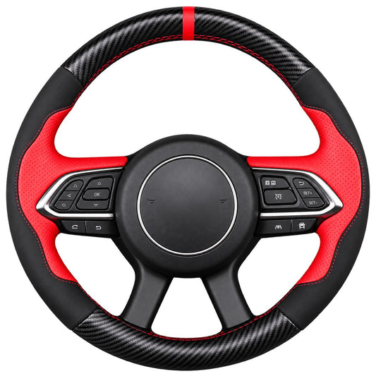 GWM Cannon Carbon Turn Fur 1 leather steering wheel cover
