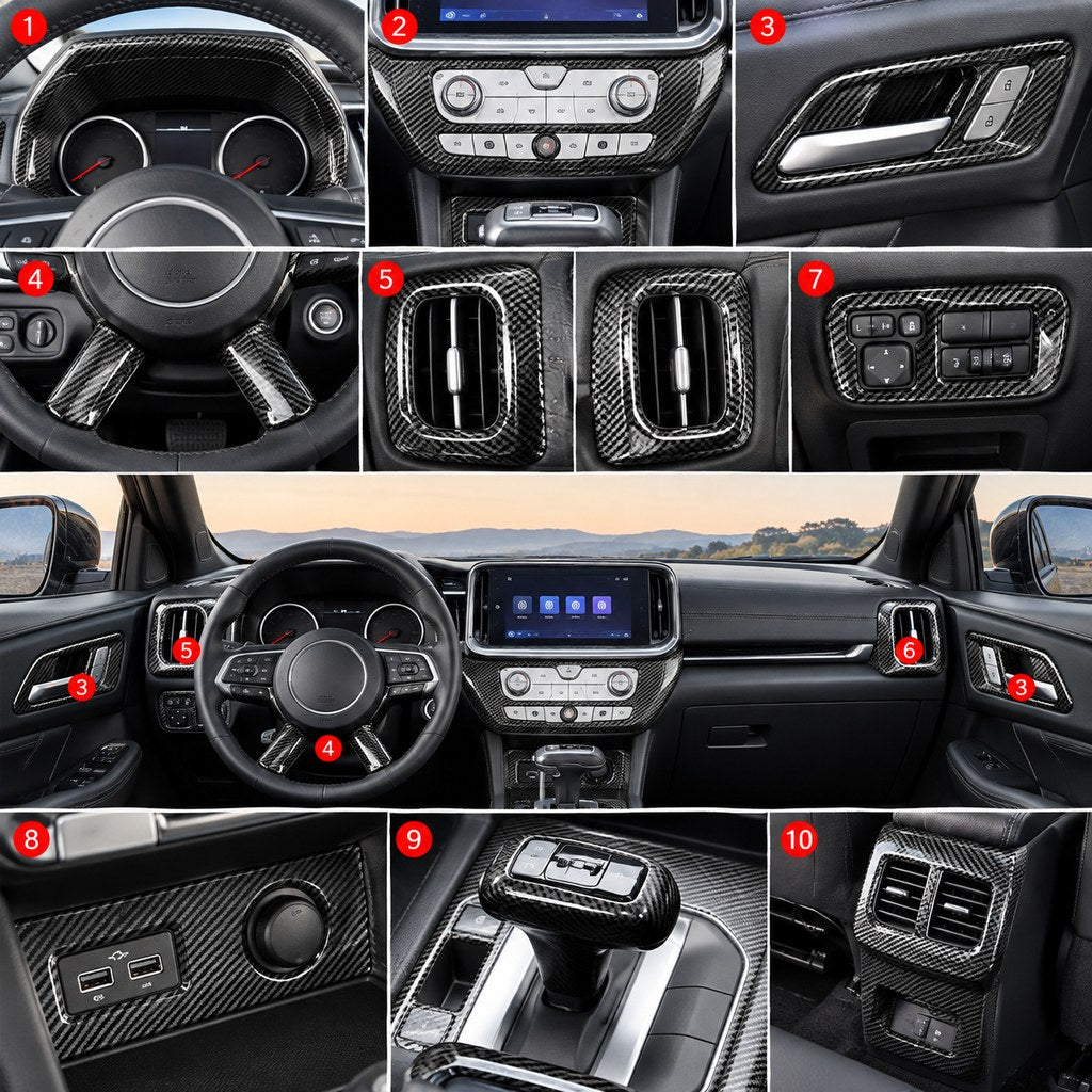 GWM Cannon interior carbon trim installed