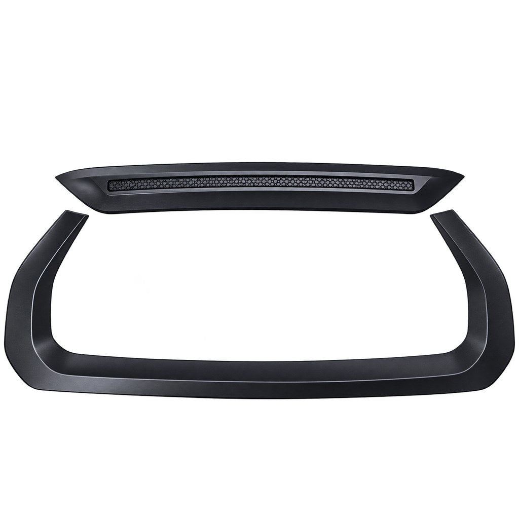 GWM Cannon matte black front grille surround trim installed