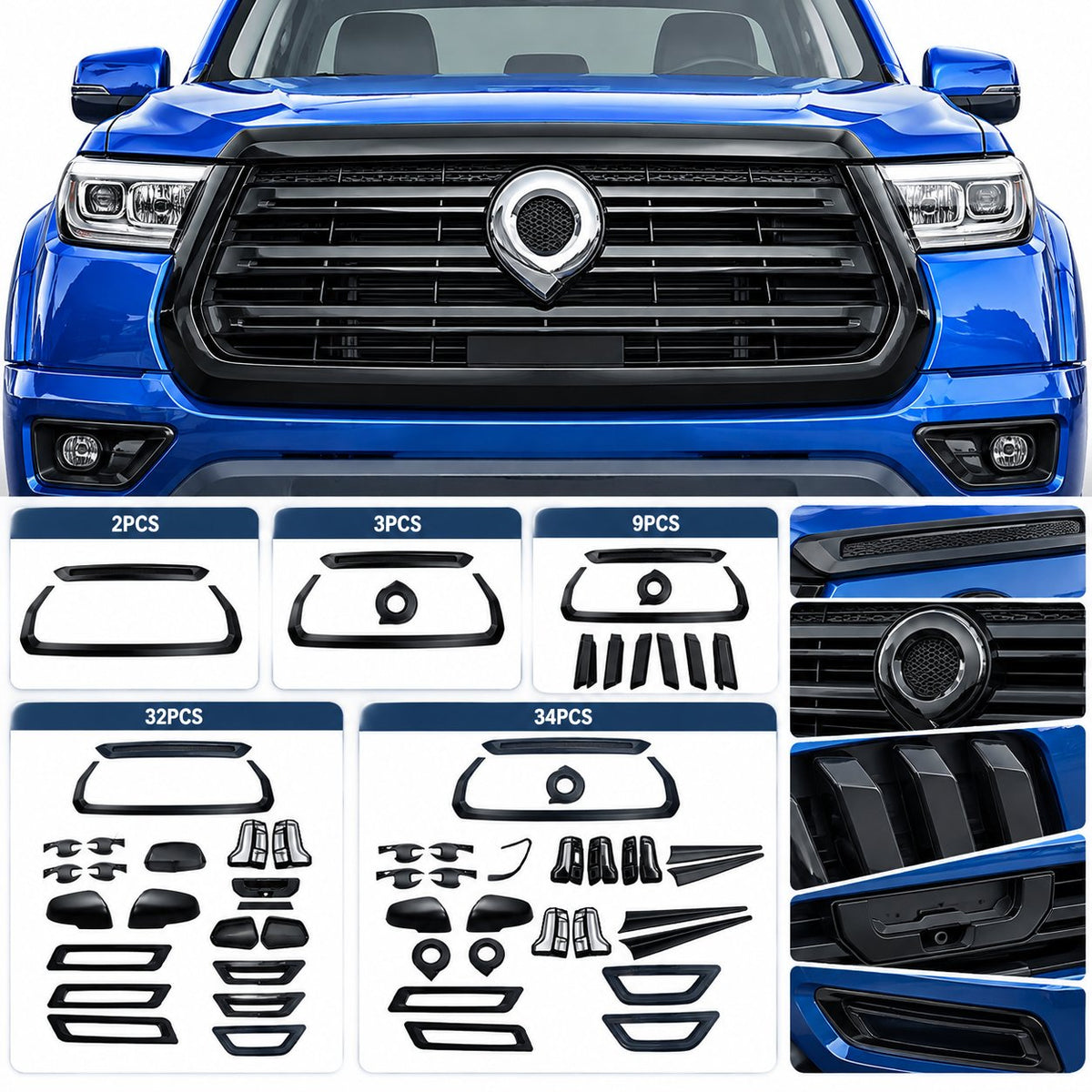 GWM Cannon passenger front grille and exterior trim accessories shown installed