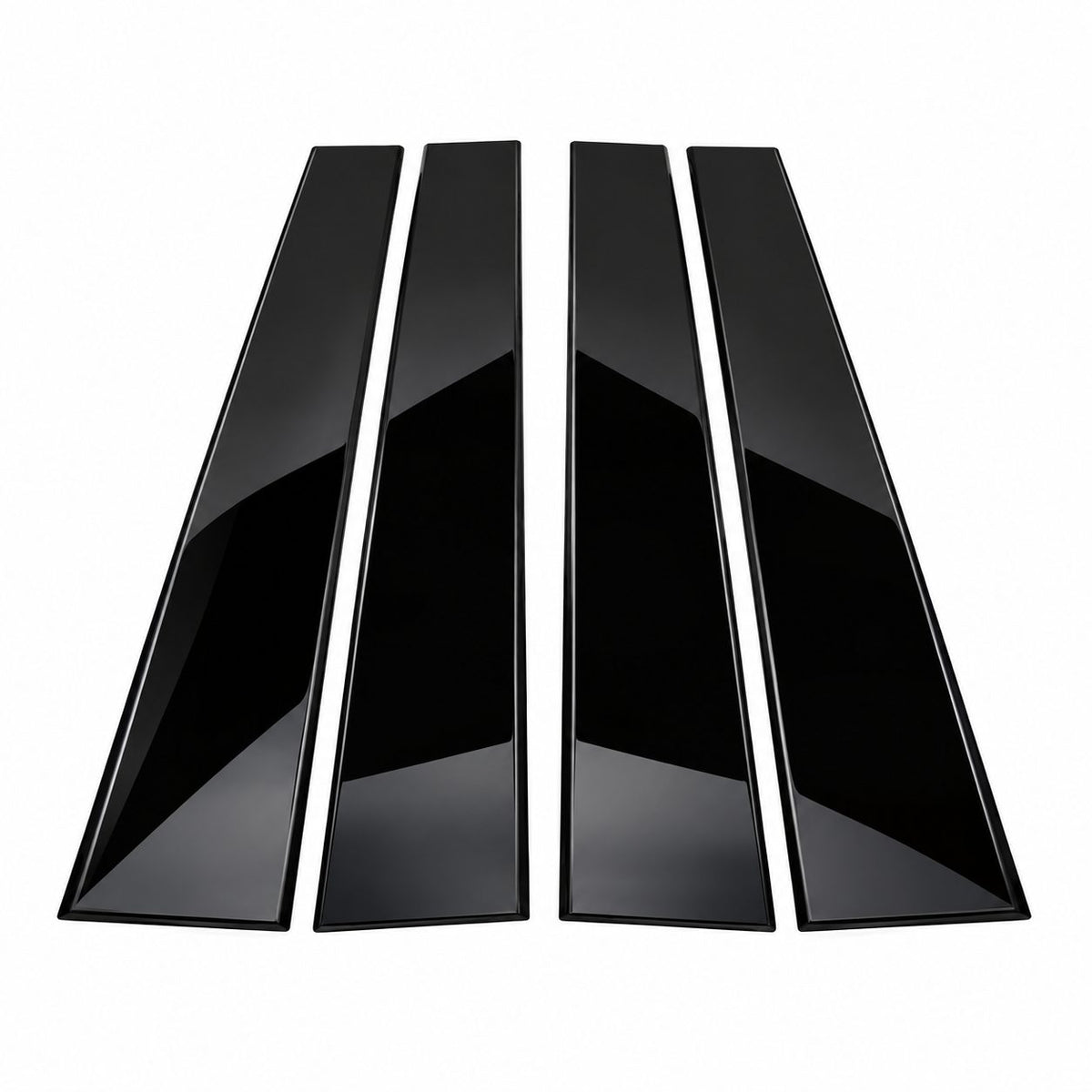 GWM Cannon Poer window pillar trim cover in glossy black installed on the vehicle
