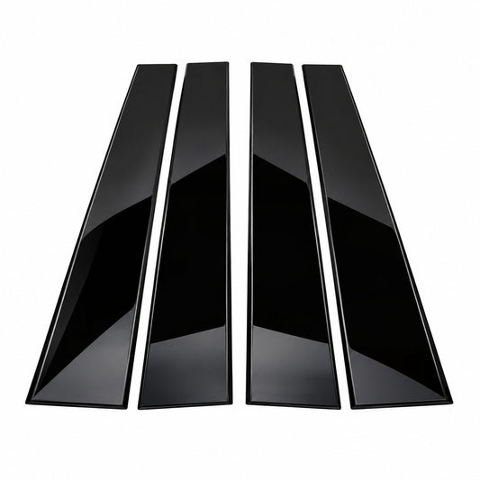 GWM Cannon Poer window pillar trim cover in glossy black installed on the vehicle
