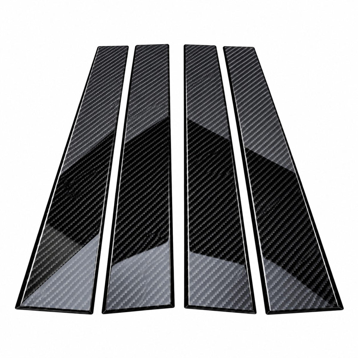 Four-piece carbon fiber window pillar trim covers for GWM Cannon Poer