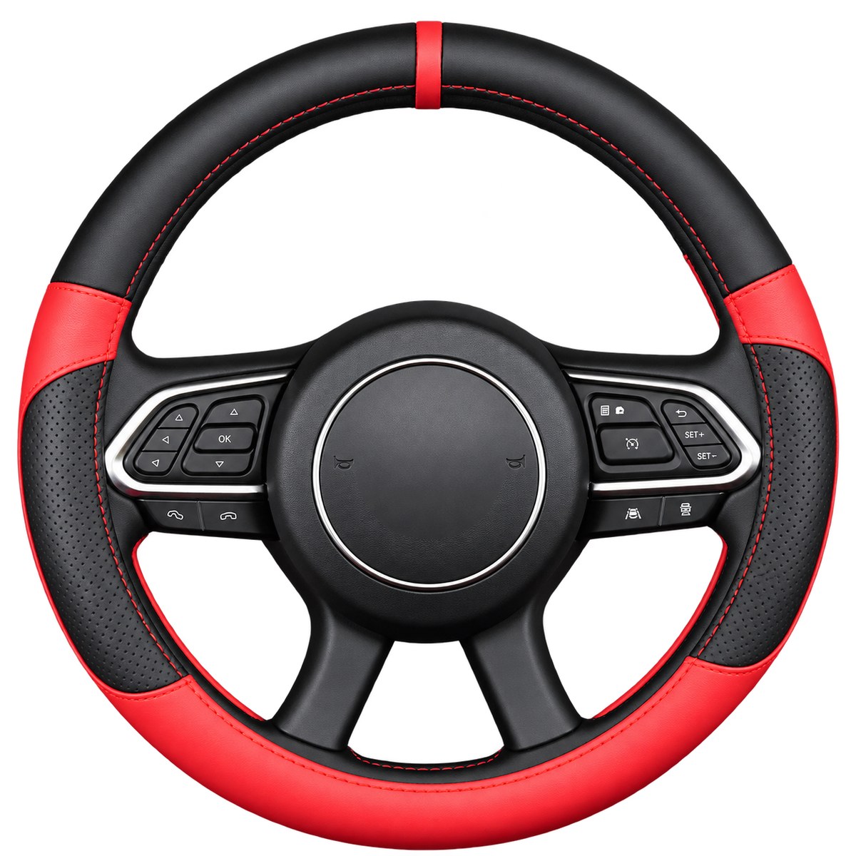 GWM Cannon red and black steering wheel cover