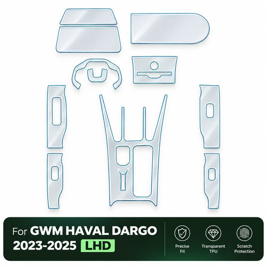 GWM Haval Dargo 2023-2025 LHD transparent TPU interior protective film kit