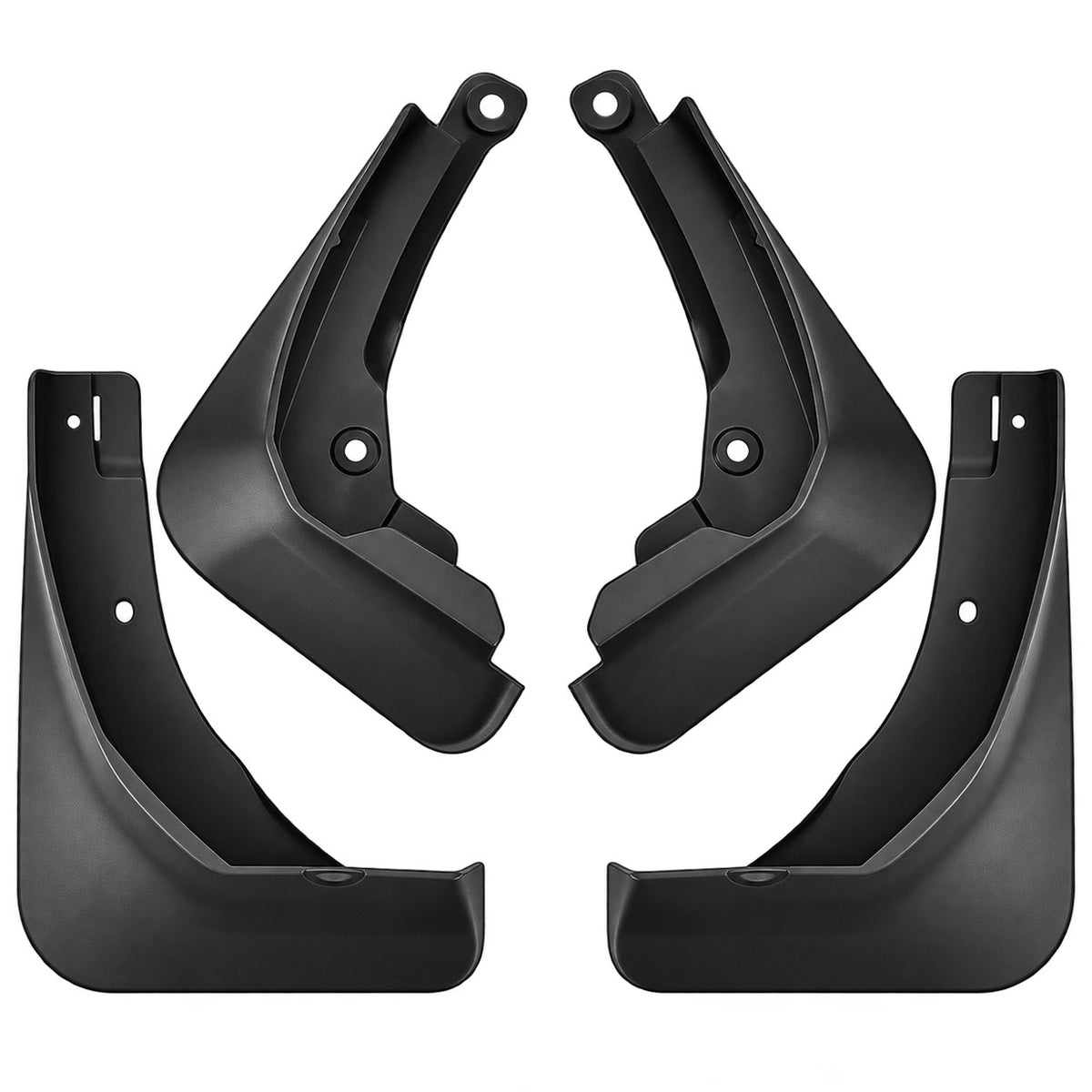 GWM Haval H6 4th Gen 2024-2026 black front and rear car mud flaps isolated product view