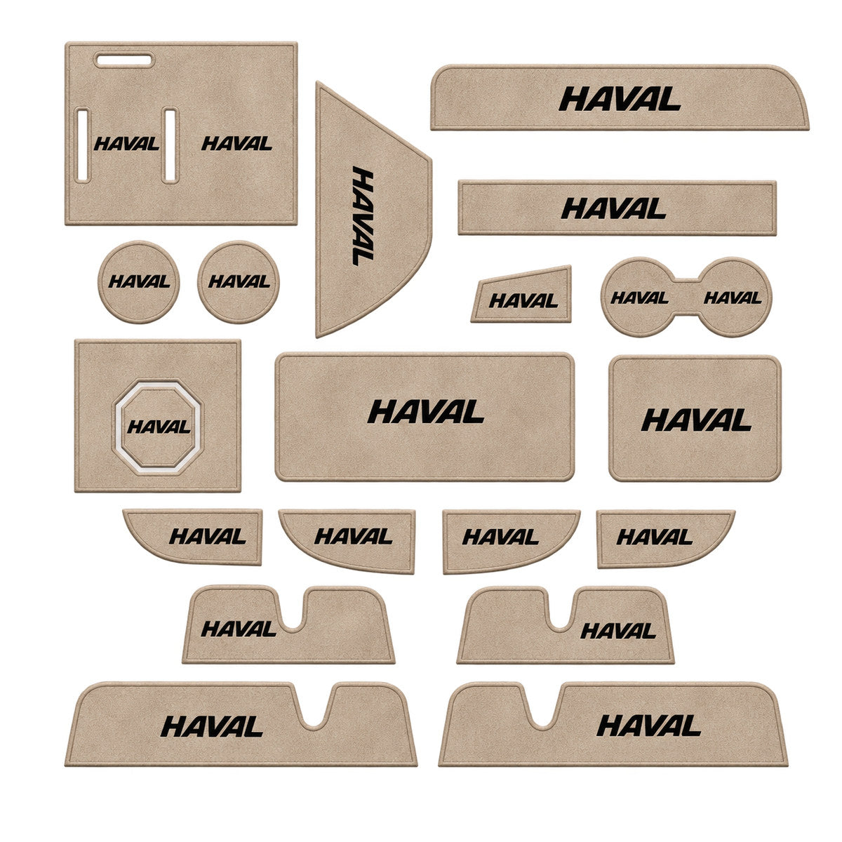 GWM Haval H9 2024-2025 leather brown interior mat set 20pcs