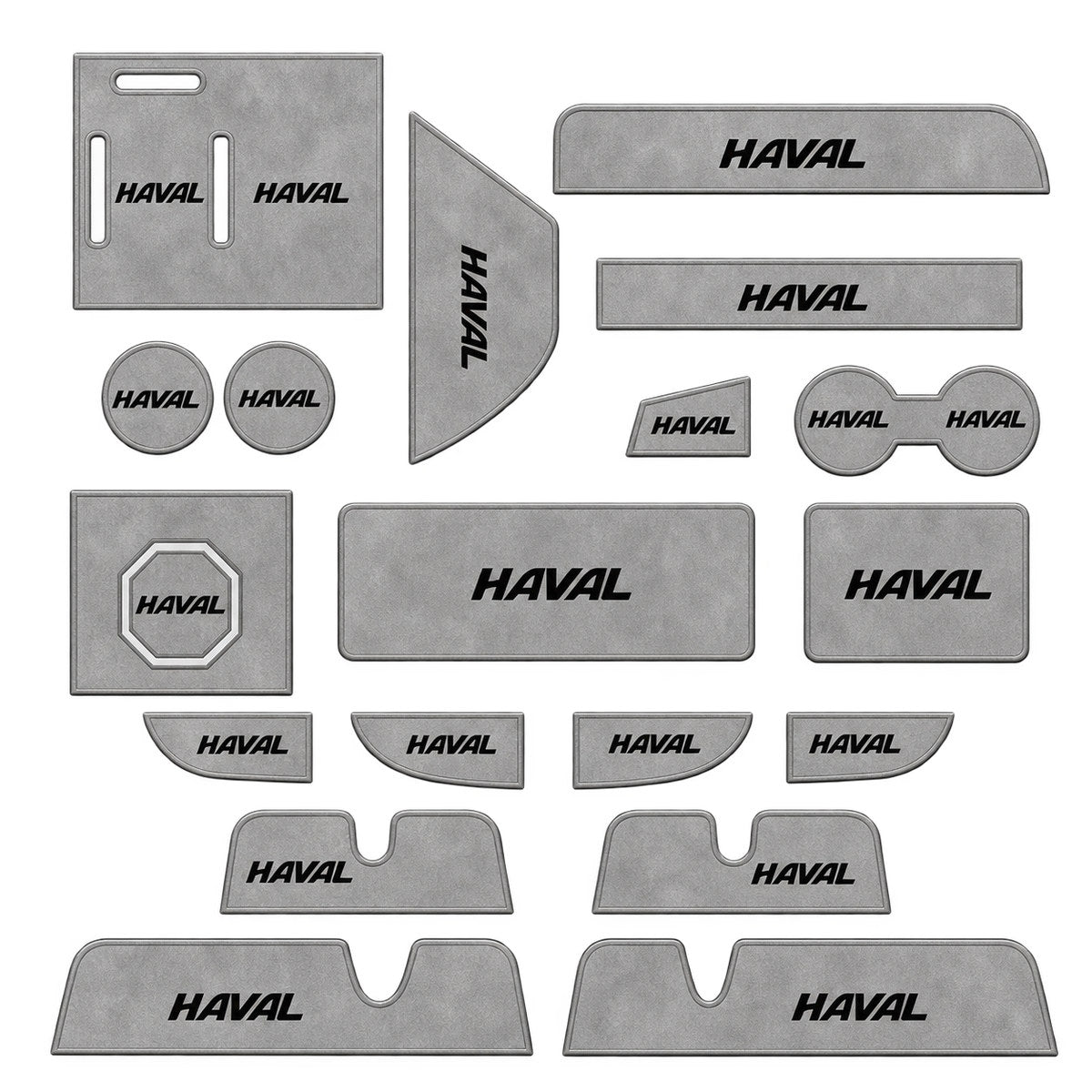 GWM Haval H9 2024-2025 leather gray interior mat set 20pcs