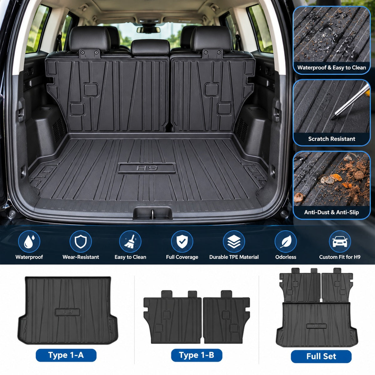 GWM Haval H9 2024-2025 rear trunk mat features and protection benefits