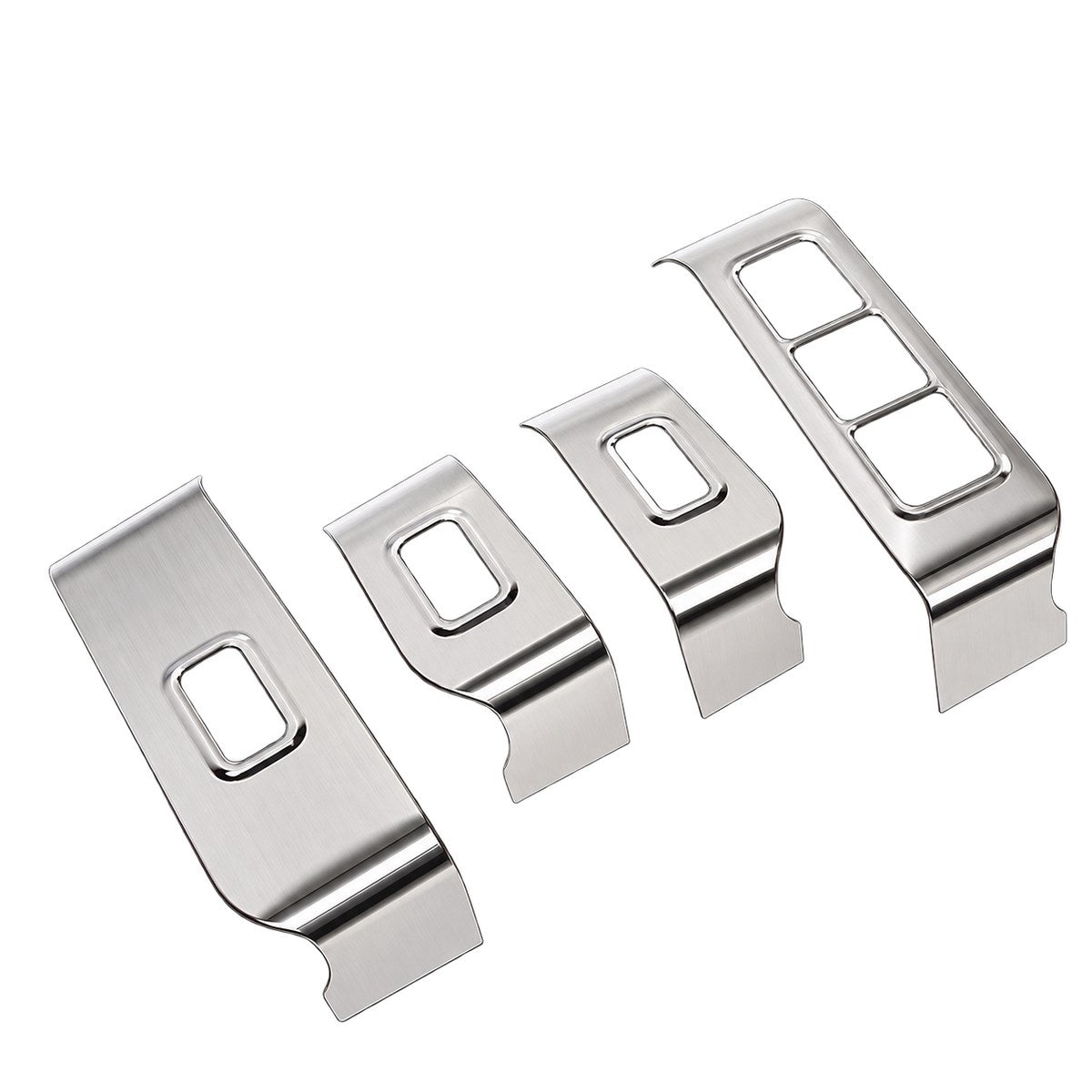 Silver 4-piece window switch frame trim for GWM Haval H9 2024-2025