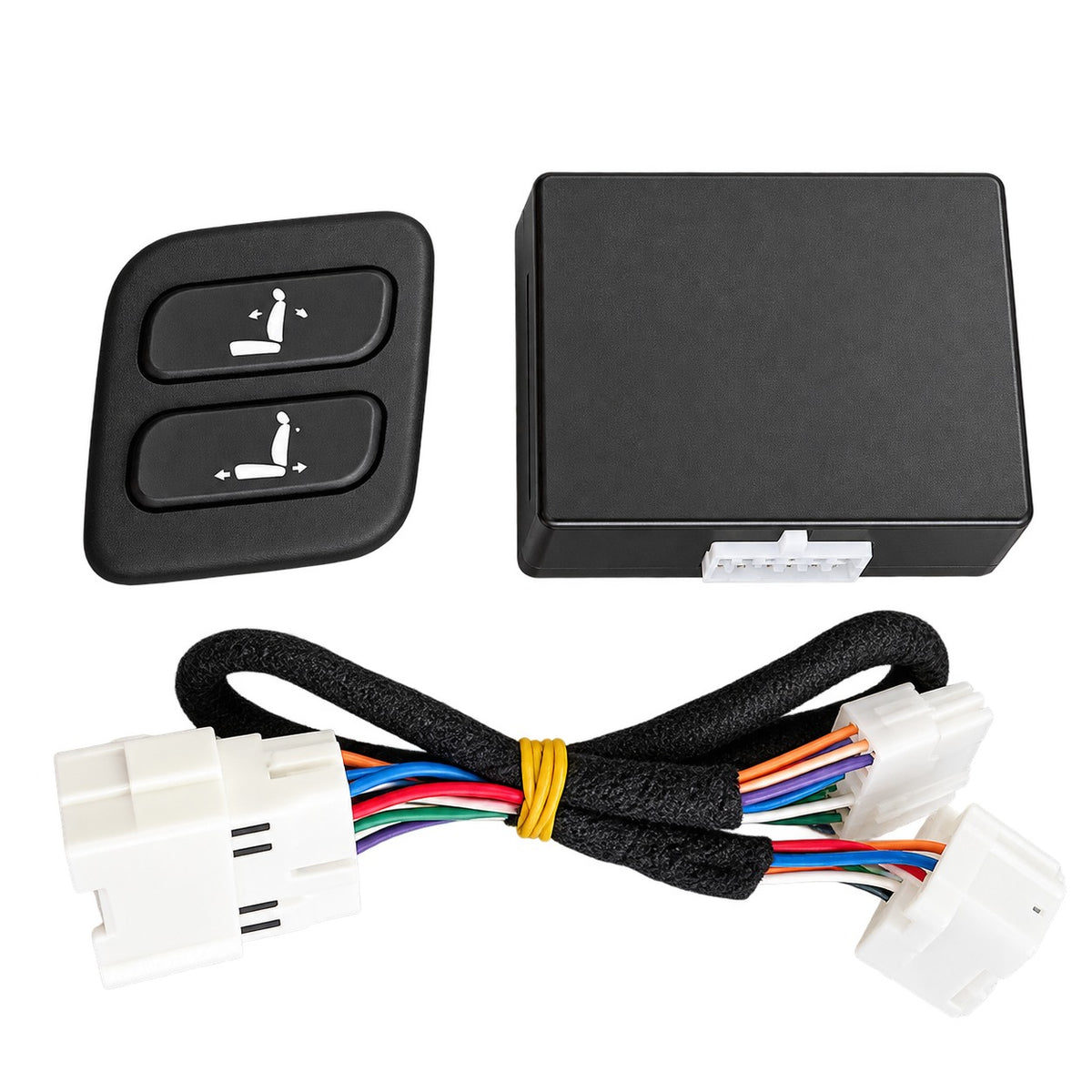 GWM Haval H9 front passenger seat adjustment button kit with control module and wiring harness
