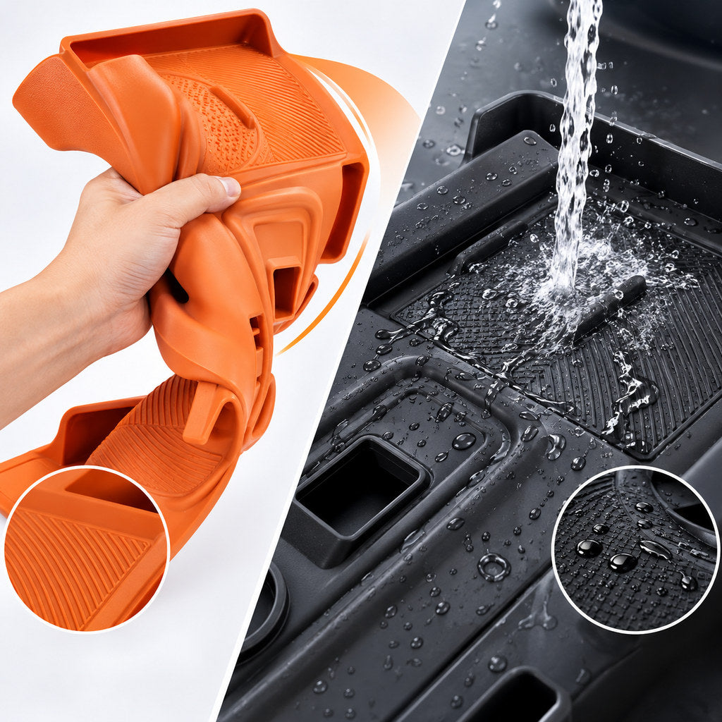 Orange central console storage box bending test and black version water resistance demonstration for GWM Haval H9 2024+