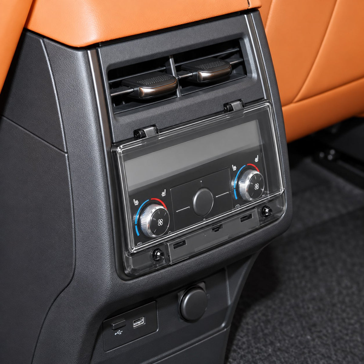 GWM Haval H9 2024+ rear air conditioning vent protective cover installed on the rear center console