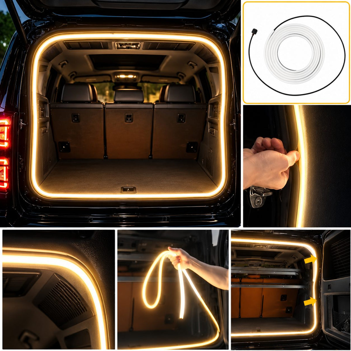 GWM Haval H9 trunk ambient light installation and rear cargo lighting