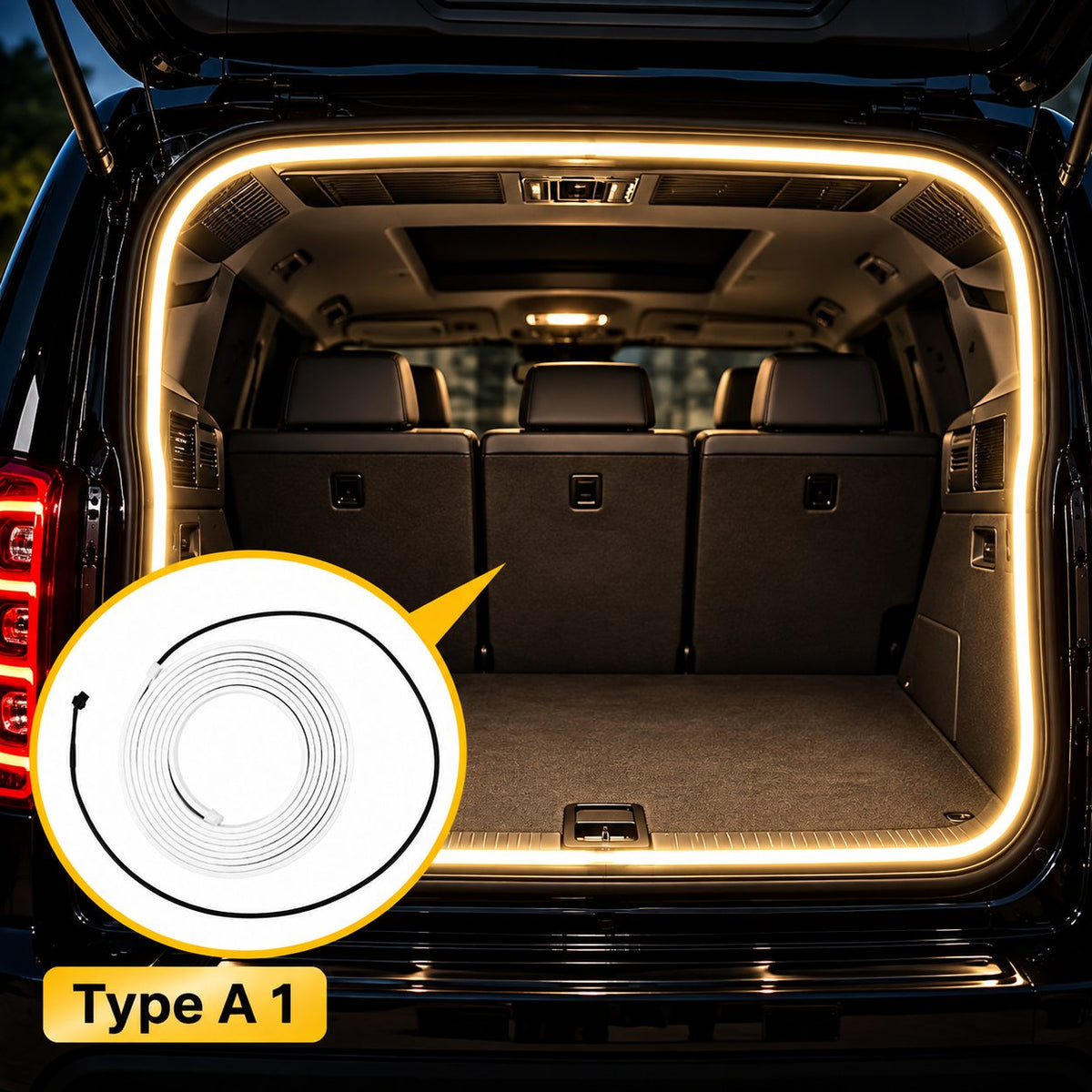 GWM Haval H9 trunk ambient light Type A1 installed around rear cargo opening