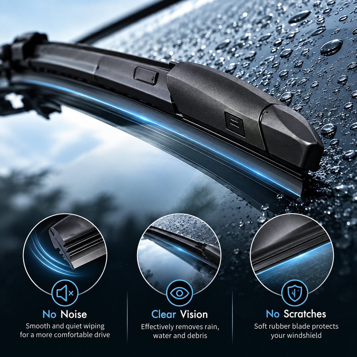 GWM Pao Poer Cannon P-Series wiper blade providing quiet wiping and windshield protection