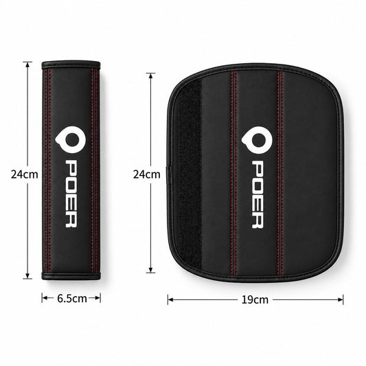 GWM Poer seat belt shoulder protector 24cm x 6.5cm and 19cm measurements