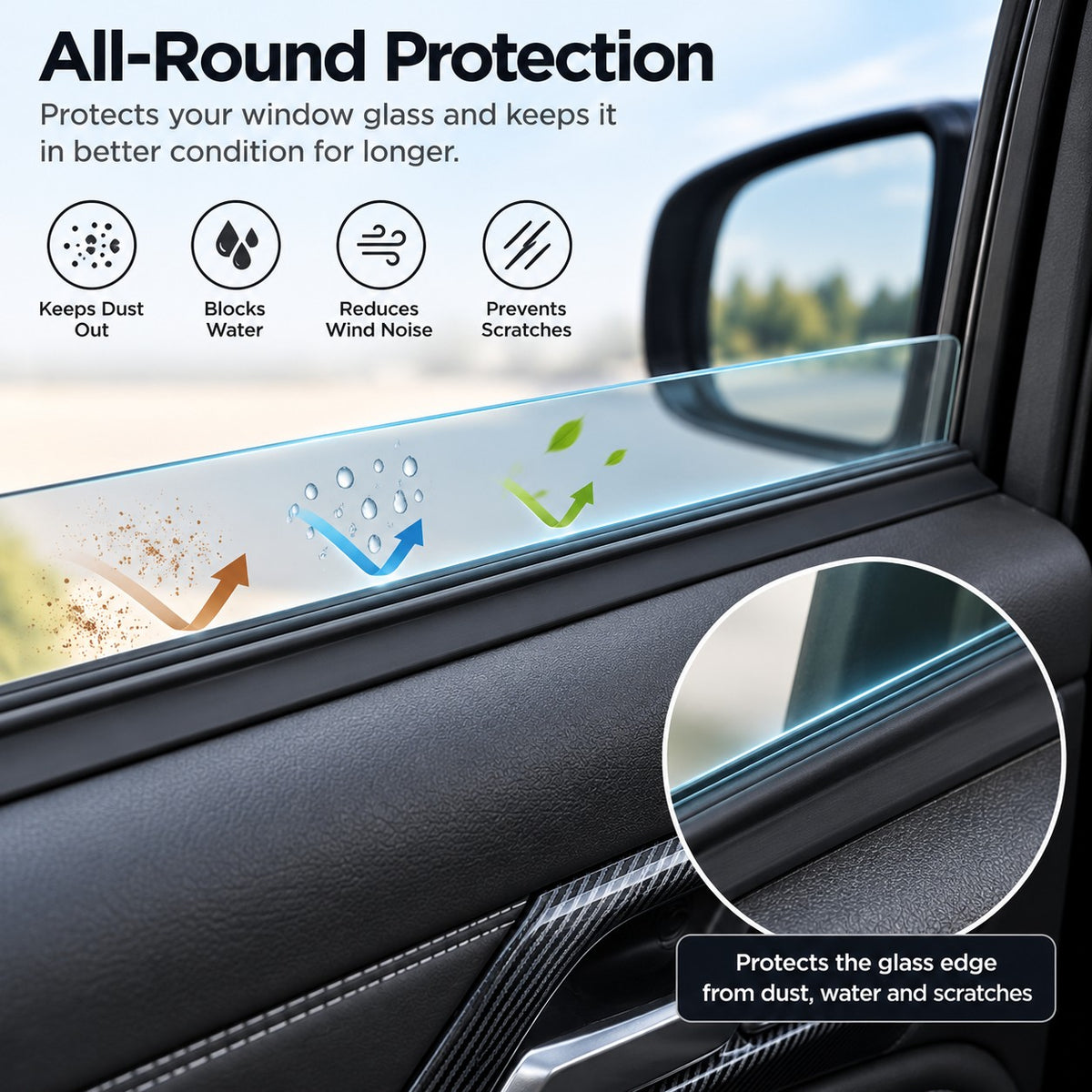 GWM Tank 300 400 500 window sealing strip protecting car glass from dust water and wind