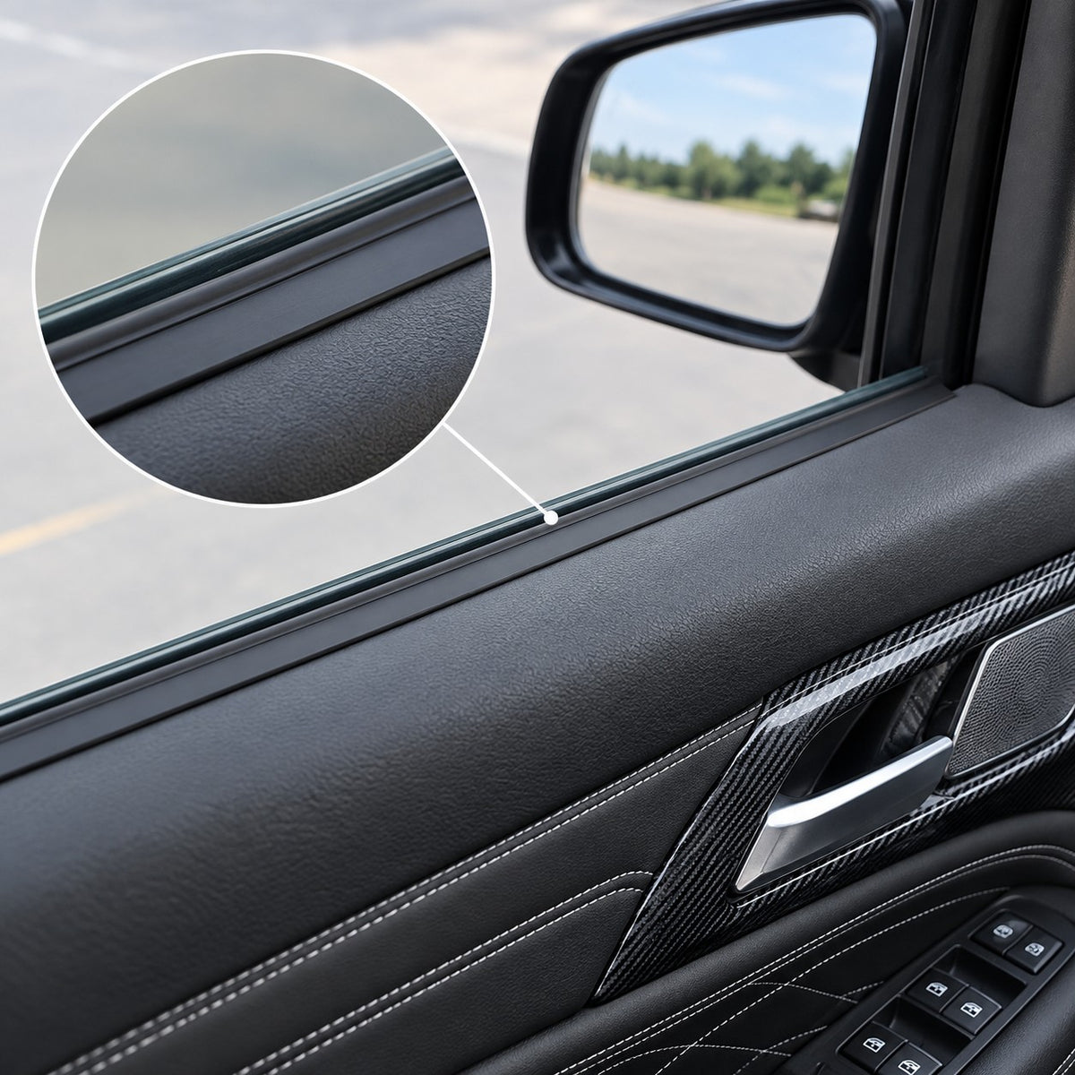 GWM Tank 300 400 500 window sound insulation sealing strip installed along the car door window frame