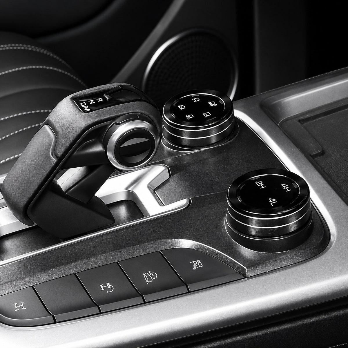 GWM TANK 300 central gear 4WD switch trim in black installed on the interior center console