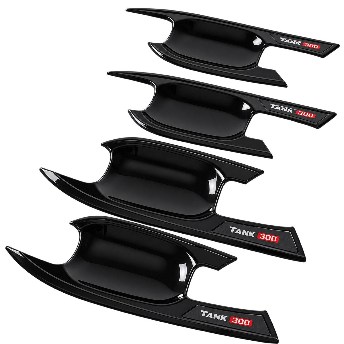 GWM TANK 300 C Black 4pc handle bowl protective covers isolated product set