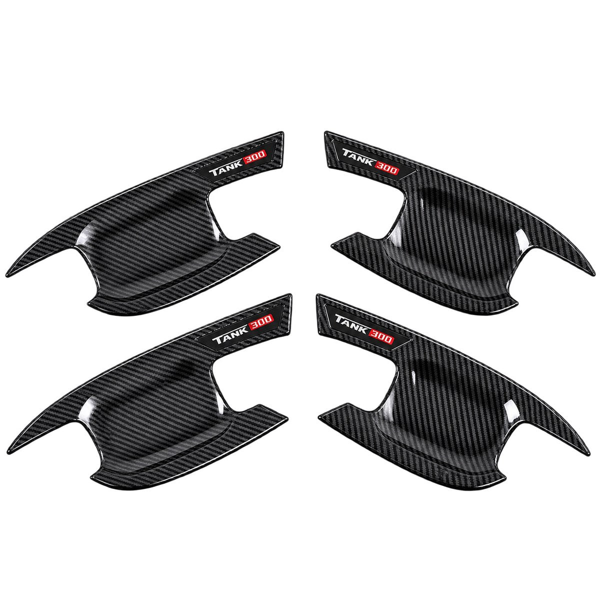 GWM TANK 300 C Carbon 4pc handle bowl protective covers isolated product set