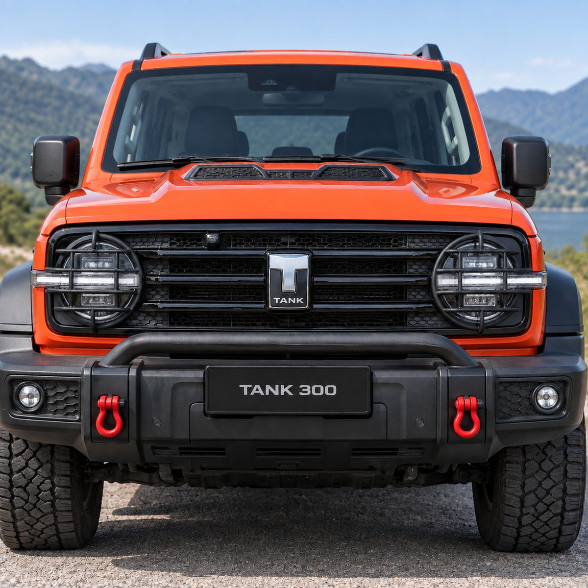 GWM TANK 300 2021-2023 Headlight-B guard installed on front headlight