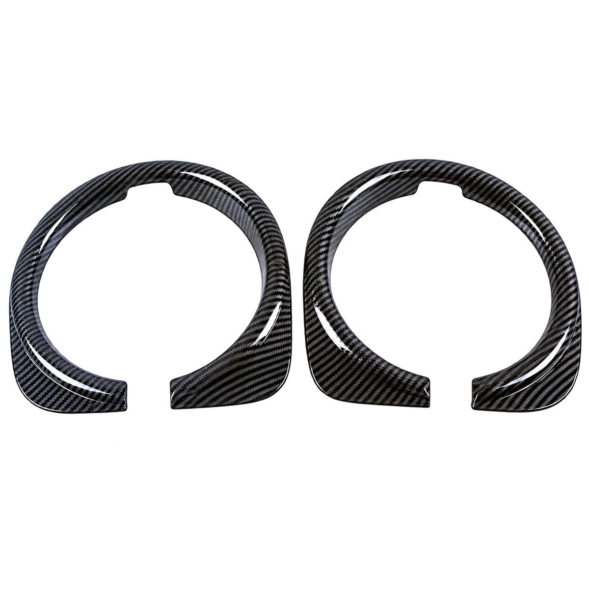 GWM Tank 300 headlight eyebrow frame cover in carbon fiber color isolated on transparent background