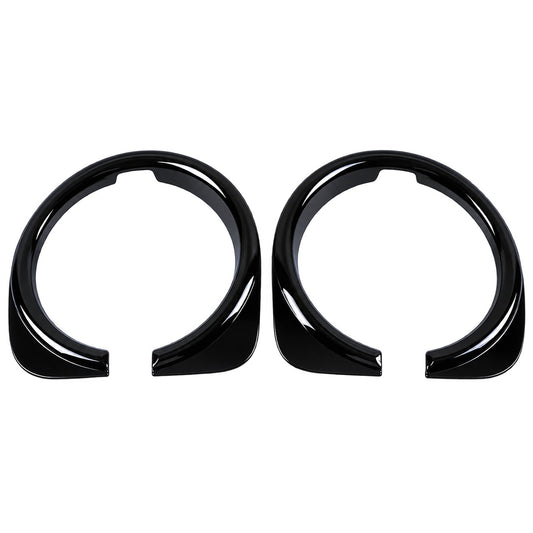 GWM Tank 300 headlight eyebrow frame cover in glossy black color isolated on transparent background