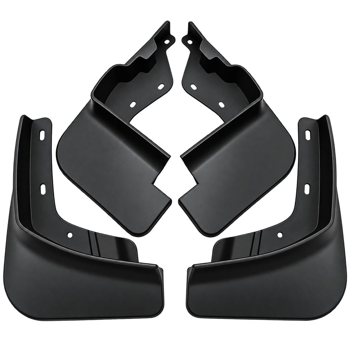 Four-piece black mud flap set designed for GWM Tank 300 2021–2023.