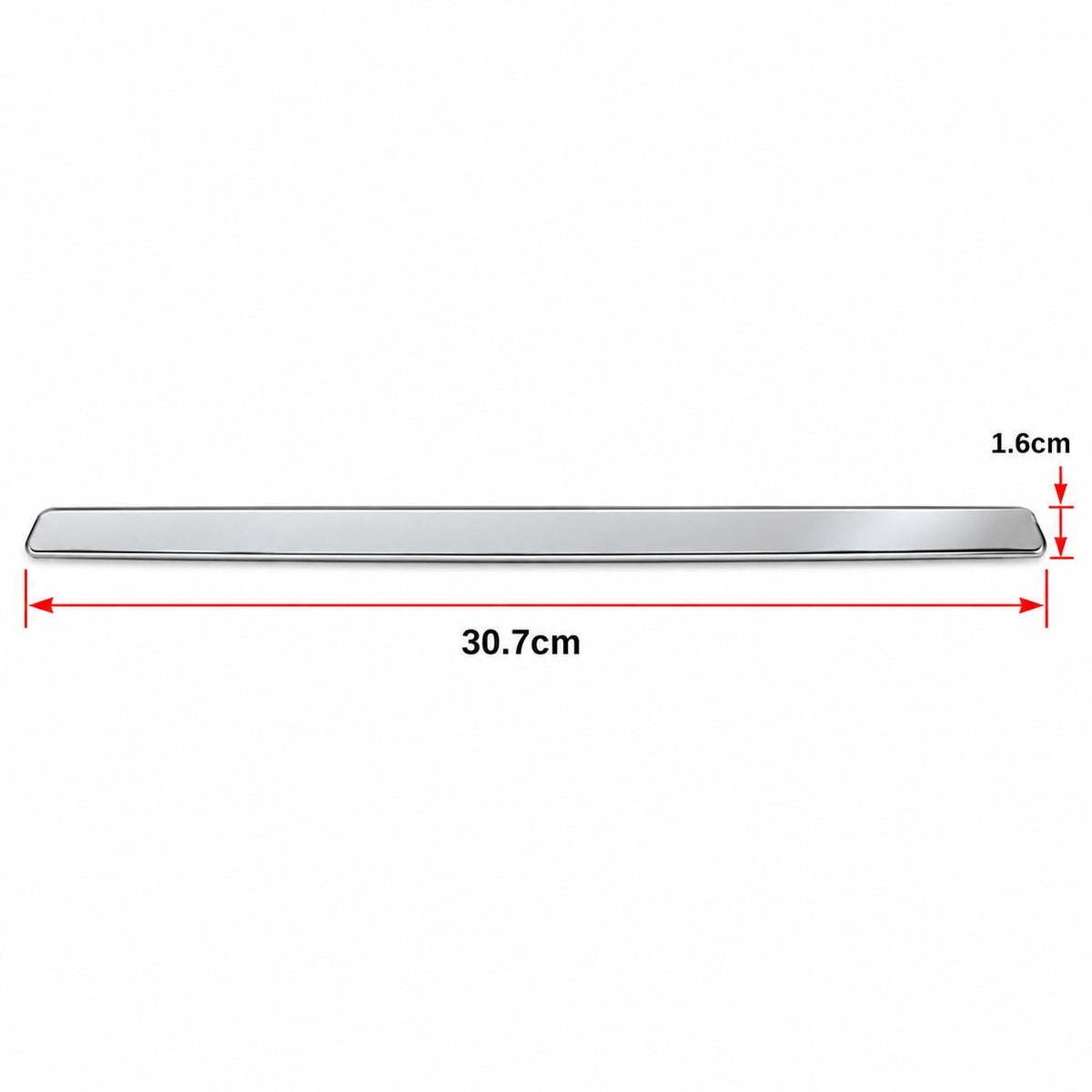 GWM Tank 300 rear spare tire cover strip showing 30.7 cm length and 1.6 cm width measurement