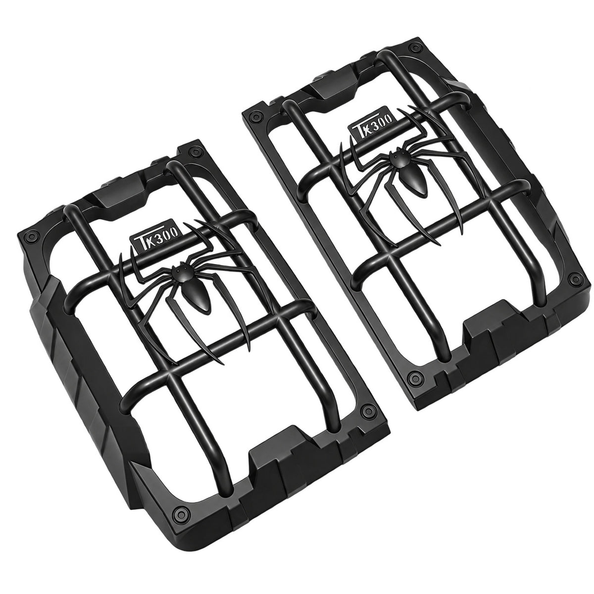 GWM Tank 300 rear taillight frame protector V1 in black, two-piece set with K300 spider design