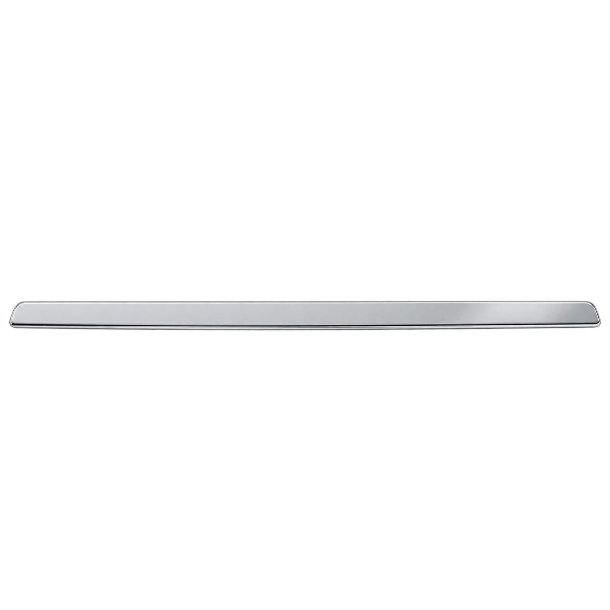 GWM Tank 300 rear trunk spare tire cover strip in glossy silver stainless steel isolated on transparent background