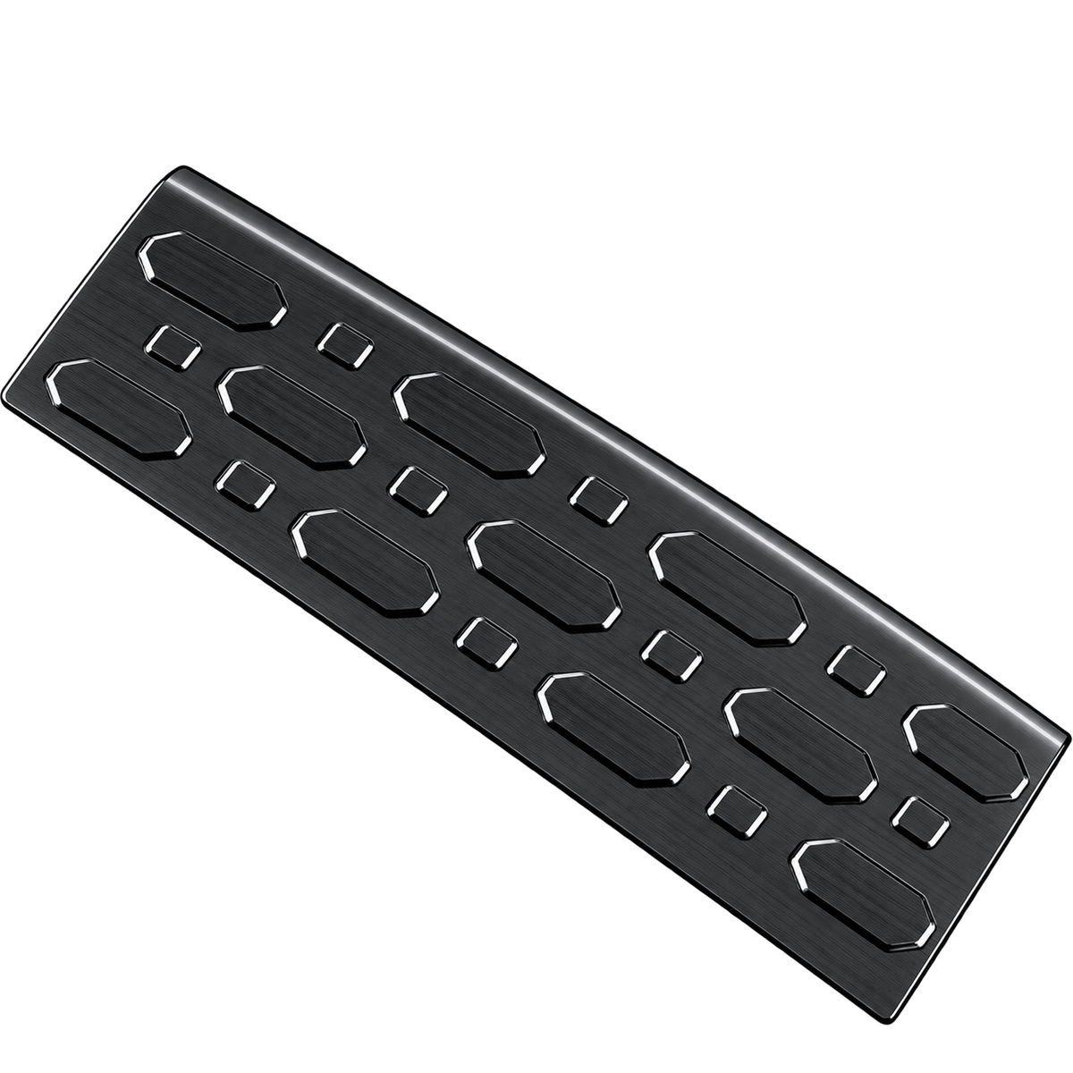 GWM Tank 300 rear trunk tailgate door sill guard in brushed black finish with raised anti-scratch pattern