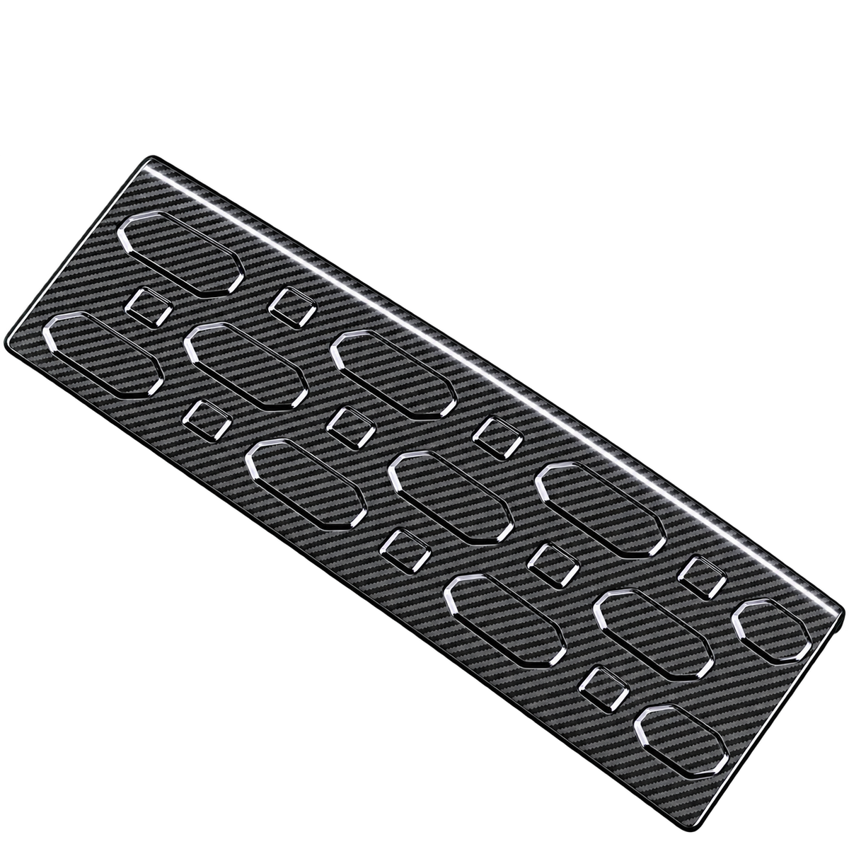 GWM Tank 300 rear trunk tailgate door sill guard in carbon fiber color with raised protective pattern