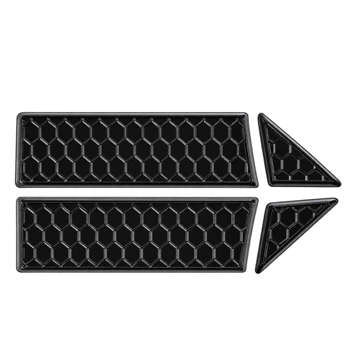 GWM TANK 300 rear view mirror shell sticker Black B with glossy honeycomb pattern