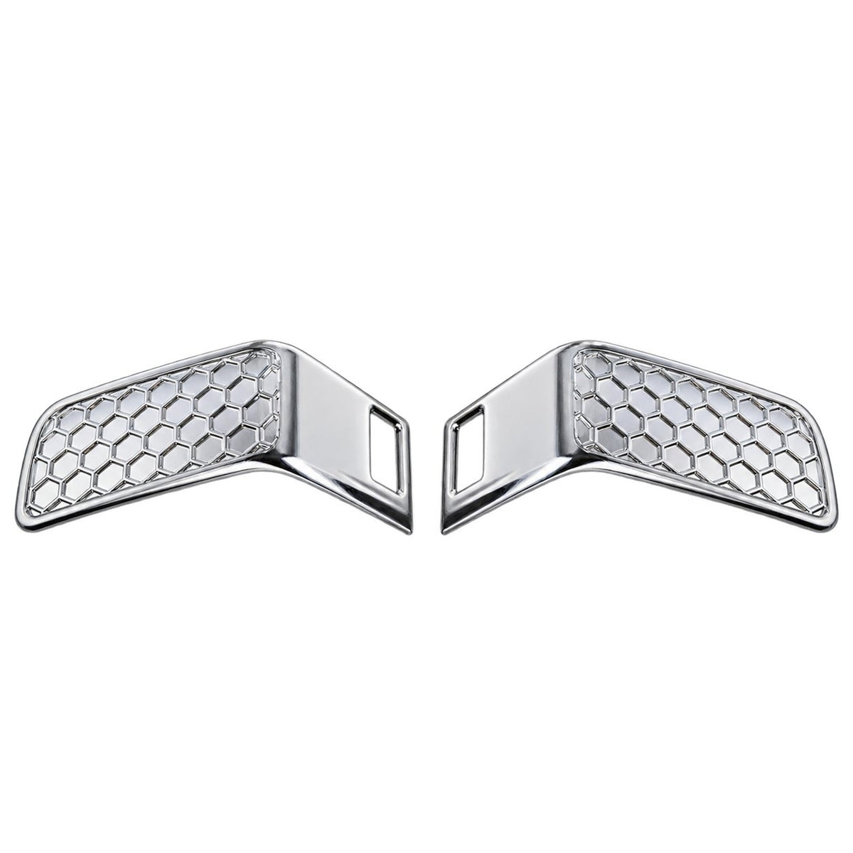 GWM TANK 300 rear view mirror shell sticker Silver A with chrome honeycomb pattern